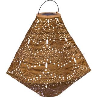 VONROC Havelampe - Solar - Solcelle | Luna Pentagon | 300x300mm | LED | Guld