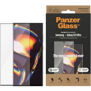 Samsung Galaxy S23 Ultra PanzerGlass AntiBacterial Ultra-Wide Fit Skærmbeskyttelsesglas - EasyAligner - Diamond Strength - Gennemsigtig