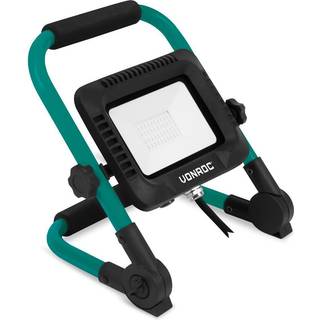 VONROC Arbejdslampe - 30W - lygte | LED | Sammenklappelig - Vippbar | Bred strålevinkel