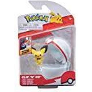 Pok? Mon PKW2659 - Clip'n'go Pok? Ball - Pichu & Premier Ball Official Pok? Ball med detaljeret 5 cm figur