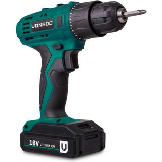 VONROC Bore-/skruemaskine 16V | Inkl. akku og oplader