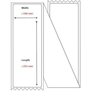 Label 106x251, Core Fanfold.