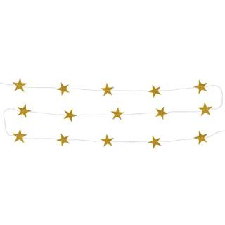 Stjerneguirlande guld 3,6 meter