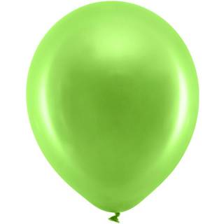 100 stk. Latex Balloner lysegrøn perle 12" - Perfekt til helium og festlige begivenheder