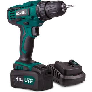 VONROC Bore-/skruemaskine 20V | Inkl. 4.0Ah akku og oplader