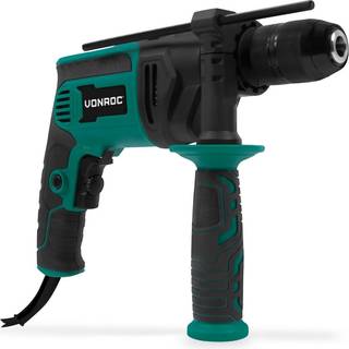 VONROC Borehammer - 850W | PRO | Ø13mm metal borehoved| Inkl. Dybdeanslag og sidegreb