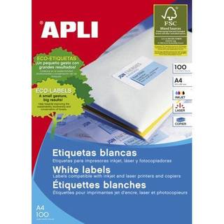Apli multietiketter 99,1x34mm hvid
