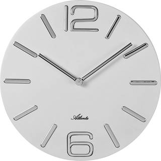 Atlanta 4512/0 Wanduhr Quarz Weiß