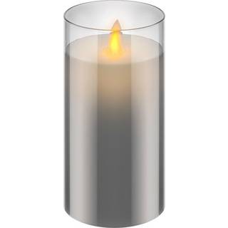 Goobay LED ægte vokslys i glas, 7,5 x 15 cm vidunderlig og sikker belysningsløsning til mange områder som huse og loggier, kontorer eller skoler