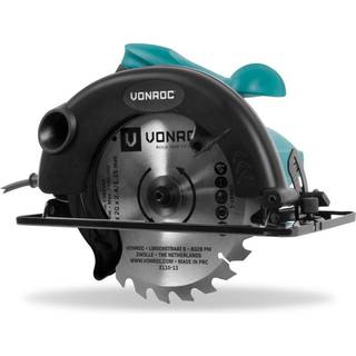 VONROC Rundsav - 1200W | 185mm | Inkl. Parallelstyring og savklinge 24T