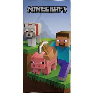 Minecraft bade håndklæde - 70x140 cm - 100% Bomuld