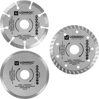 VONROC Diamantklinge - Universel  | 115mm | Inh. 3 stk.
