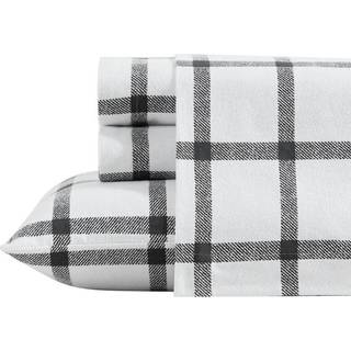 Eddie Bauer - Twin Sheets Cotton Flannel Bedding Set b?rstet til ekstra bl?dhed Hyggeligt boligindretning (Bunkhouse Plaid Twin)
