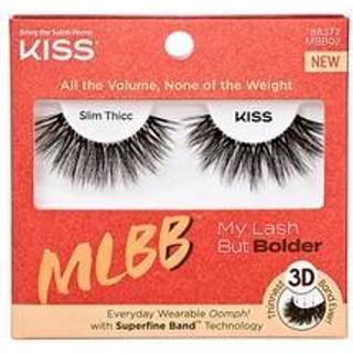 Kiss My Lash men dristigere falske øjenvipper 'Slim Thicc' 16 mm inkluderer 1 par kontaktlinse Venlig at anvende genanvendelige strimmelvipper li