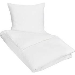 Bæk og Bølge sengetøj 150x210 cm - Hvidt sengesæt - 100% bomuld - Krepp sengelinned - By Night