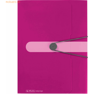 Herlitz: Nemlukkemappe, A4 - hindbærrød