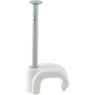 Gelia Kabelholder, oval, hvid 4x6 mm, 20 st