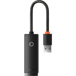 Baseus - USB-til-RJ45-netværksadapter, 100 Mbps - Sort