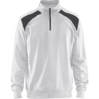 Blåkläder 3353 Sweatshirt half zip / Sweatshirt half zip - 3XL - Hvid/Mørk Grå