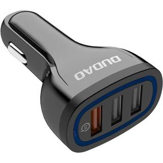 Opladerdudao R7S 3x USB, QC 3.0, 18W - Sort