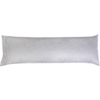 Pudebetræk 50x150 cm - 100% Bomuldssatin - Lysegråt ensfarvet pudebetræk - Borg Living