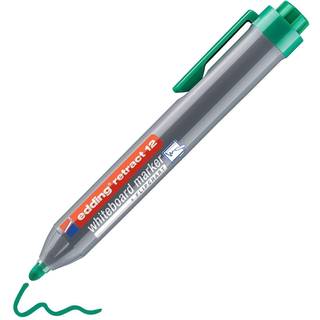 Edding 12-004 grøn Retract board marker, rund spids 1,5-3mm (10stk.)