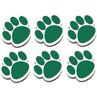 Ashley Productions Magnetic Whiteboard Eraser Green Paw Pack på 6