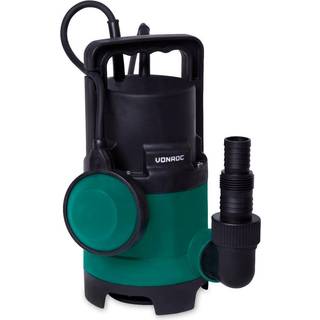 VONROC Dykpumpe - pumpe - 400W | 8000 l/t - med flyder | max dybde på 5,5 m. | Snavset og rent vand
