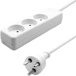 ProXtend Stikdåse - 3 udtag - Med jord - EDB - Hvid - 10 m