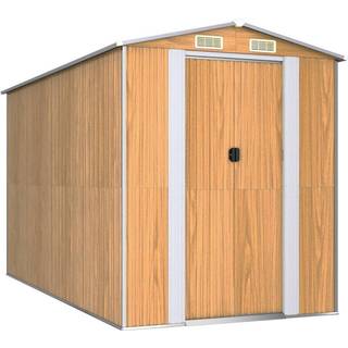 Haveskur Galvaniseret Stål Lysebrun - 192 x 357 x 223 cm