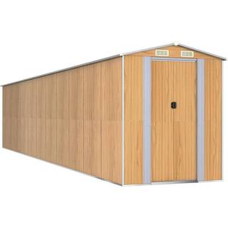 haveskur 192x938x223 cm galvaniseret stål lysebrun