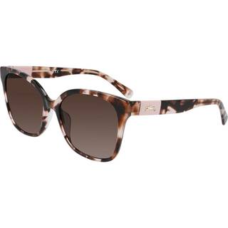 LONGCHAMP Kvinde LO657S 619 Solbriller Plast Havana Brun Firkantet Normal Skygge