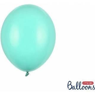 100 stk. Latexballoner lys mintgrøn 9" – Perfekt til festdekorationer og heliumbrug