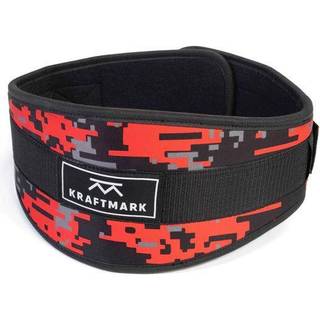 Kraftmark Træningsbælte rød/grå camo XXL