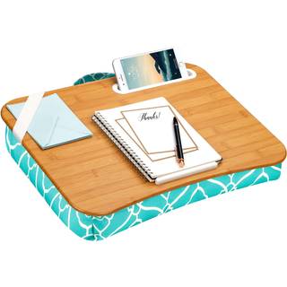 Lapgear Designer Lap Desk With Phone Holder and Device Ledge - Aqua Trellis - Passer op til 15,6 tommer b?rbare computere - stil nr. 45422