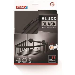 tesa Aluxx Black corner basket self-adhesive