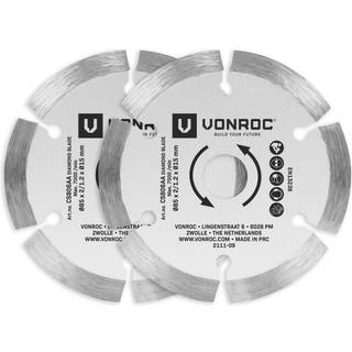 VONROC Diamantklinge - 85x15mm | Til kompakte rundsave og dyksave | Inh. 2 stk.