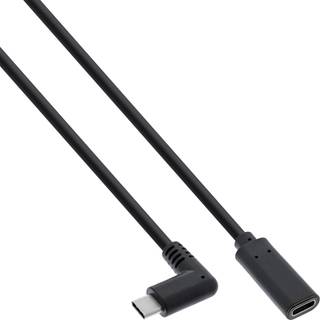 InLine Vinklet USB-C 3.2 Gen.2 forlængerkabel - 3A - 0.5 m