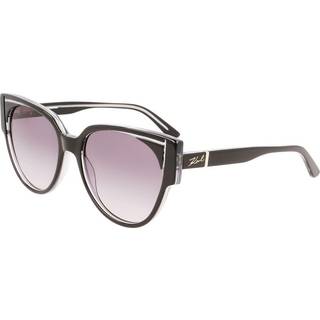Karl Lagerfeld Kvinde KL6068S 005 Solbriller Plast Sort Grå Cat Eye Skygge