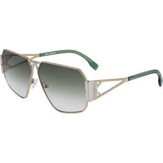 Karl Lagerfeld Unisex KL339S 712 Solbriller Metal Guld klar Grøn Pilot Skygge