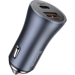 Baseus Golden Contactor Pro car charger USB + USB-C QC4.0+ PD SCP 40W (gray)