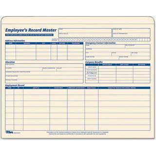 Tops Employee Record Master File Jacket 1-1/4 tommer Udvidelig 11,75 x 9,5 tommer Manila 15-pack (32801)