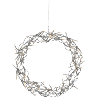 Star Trading - Christmas Star - Krans Curly - Sølv - 30 cm