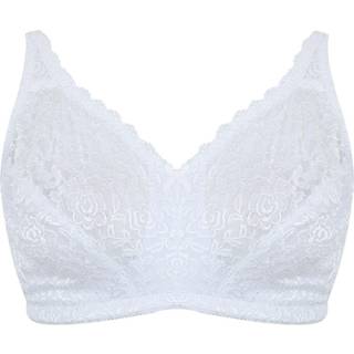 Yours Curve Yours Curve White Hi Shine Lace Non-Wired Bra