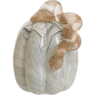 Glitzhome h?ndbl?st glas gr?skar bord accent til efter?r h?st dekorere til mor gr? marmor 5,71 """" h