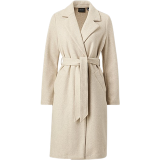 VERO MODA Vmfortuneaya Long Coat Oatmeal Detail:Melange XS
