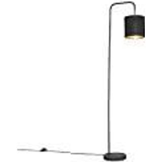 Moderne gulvlampe sort med skærm - Lofty