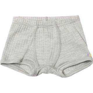 Boxershorts i sølvfarvet rib-uld
