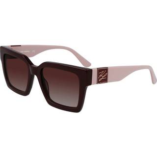 Karl Lagerfeld Kvinde KL6057S 605 Solbriller Acetat Bordeaux Brun Firkantet Normal Fotokromatisk