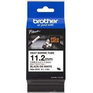 Brother Tape Krympeslange 11,2mm Hse-231e Sort/hvid